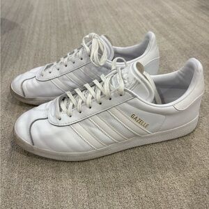 Adidas Gazelle Men's White and Gold Sneakers